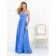 Empire Sleeveless A-line Spaghetti-Straps Light-Sky-Blue Bridesmaid Dress