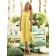 Tea-length Halter Empire Draped/Ruffles/Sash Daffodil Bridesmaid Dress