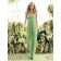 Floor-length Green Empire Draped/Ruffles/Sash Sleeveless Bridesmaid Dress