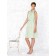 A-line Green Draped/Flowers/Ruffles/Sash Knee-length Sleeveless Bridesmaid Dress