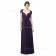 Zipper Grape Sweetheart Short-Sleeve Empire Bridesmaid Dress