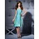 Draped Strapless Sleeveless Natural Light-Sky-Blue Bridesmaid Dress