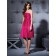 A-line Zipper Strapless Knee-length Taffeta Bridesmaid Dress