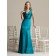 Mermaid Floor-length Elastic-Satin Blue Zipper Bridesmaid Dress