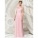 Pink Floor-length Chiffon Natural A-line Bridesmaid Dress