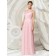 Pink Floor-length Chiffon Natural A-line Bridesmaid Dress