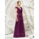 Grape Zipper Sleeveless Natural Floor-length Bridesmaid Dress