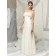 Ivory Natural Draped/Ruffles/Sash/Tiered Zipper Chiffon Bridesmaid Dress