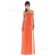 Orange Empire Strapless A-line Sleeveless Bridesmaid Dress