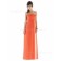 Orange Empire Strapless A-line Sleeveless Bridesmaid Dress