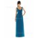 Draped/Ruffles Zipper Floor-length Sheath Empire Bridesmaid Dress