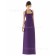 Draped/Ruffles Grape Floor-length Chiffon Empire Bridesmaid Dress