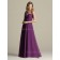 Chiffon Grape Sleeveless Floor-length Sweetheart Bridesmaid Dress