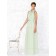 A-line Sleeveless Green Floor-length Draped/Flowers/Ruffles/Sash Bridesmaid Dress