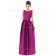Floor-length Natural Straps A-line Taffeta Bridesmaid Dress