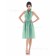 Light-Sky-Blue V-neck Sleeveless Knee-length Ruffles/Sash Bridesmaid Dress