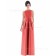 Natural Zipper High-Neck A-line Floor-length Bridesmaid Dress