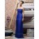 Empire Royal-Blue Draped/Ruffles Zipper Chiffon Bridesmaid Dress