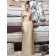 Ruffles Zipper Floor-length Champagne Sleeveless Bridesmaid Dress