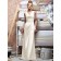 Zipper Draped/Ruffles A-line Natural White Bridesmaid Dress