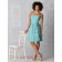 A-line Strapless Light-Sky-Blue Sleeveless Chiffon Bridesmaid Dress