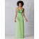 Empire Ruffles Sheath Zipper Floor-length Bridesmaid Dress