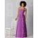 Natural Strapless Lilac Sleeveless Zipper Bridesmaid Dress