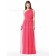 Sleeveless A-line Natural Zipper Red Bridesmaid Dress