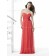 Red Strapless A-line Sleeveless Floor-length Bridesmaid Dress