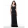 Floor-length Straps Black Zipper Sheath Bridesmaid Dress