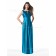 Zipper Blue A-line Elastic-Satin Natural Bridesmaid Dress