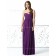 Chiffon Floor-length Draped/Ruffles A-line Grape Bridesmaid Dress