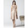 Sleeveless Knee-length A-line Champagne Draped/Ruffles Bridesmaid Dress