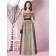 Zipper Brown Satin Floor-length A-line Bridesmaid Dress