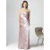 Floor-length Sleeveless Empire Pink Sheath Bridesmaid Dress