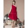 Chiffon Knee-length Zipper A-line Burgundy Bridesmaid Dress