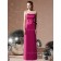 Zipper Satin Strapless Empire Sleeveless Bridesmaid Dress