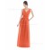A-line Floor-length Zipper Taffeta Natural Bridesmaid Dress