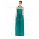 Floor-length Blue Sleeveless Satin Backless Bridesmaid Dress