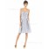 Zipper Natural A-line Silver Knee-length Bridesmaid Dress