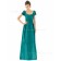 Taffeta A-line Ruffles Floor-length Bateau Bridesmaid Dress