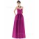 Floor-length Fuchsia Sleeveless Satin Backless Bridesmaid Dress