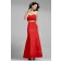 Sweetheart Sash Satin Backless Red Bridesmaid Dress