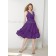 V-neck Chiffon Draped/Flowers/Ruffles Zipper Lilac Bridesmaid Dress