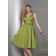 Sleeveless Zipper Draped/Ruffles A-line Knee-length Bridesmaid Dress