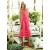 Tea-length Pink Taffeta Zipper Natural Bridesmaid Dress