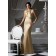 High-Neck Champagne Floor-length Empire Ruffles Bridesmaid Dress