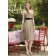 Champagne Empire Draped Satin Zipper Bridesmaid Dress