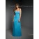 Empire Sleeveless Ruffles Blue A-line Bridesmaid Dress