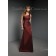 One-Shoulder Floor-length Natural Zipper A-line Bridesmaid Dress